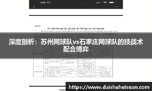 深度剖析：苏州网球队vs石家庄网球队的技战术配合博弈